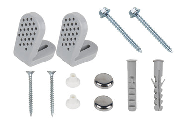 Cofan – Conjunto de Tornillos para Inodoro | Fijación Horizontal | Soporte de Nylon | Incluye Tornillos y Tapones